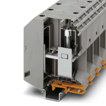 Phoenix Contact Feed-Through Terminal Block; UKH 240; 380A; 600V; 1-Level; #2 - 500kcmil; Screw Connection; Gray